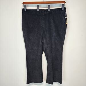 Vintage Talbots Classic Fit Cord Pants Size 18W Black High Rise Stretch Straight